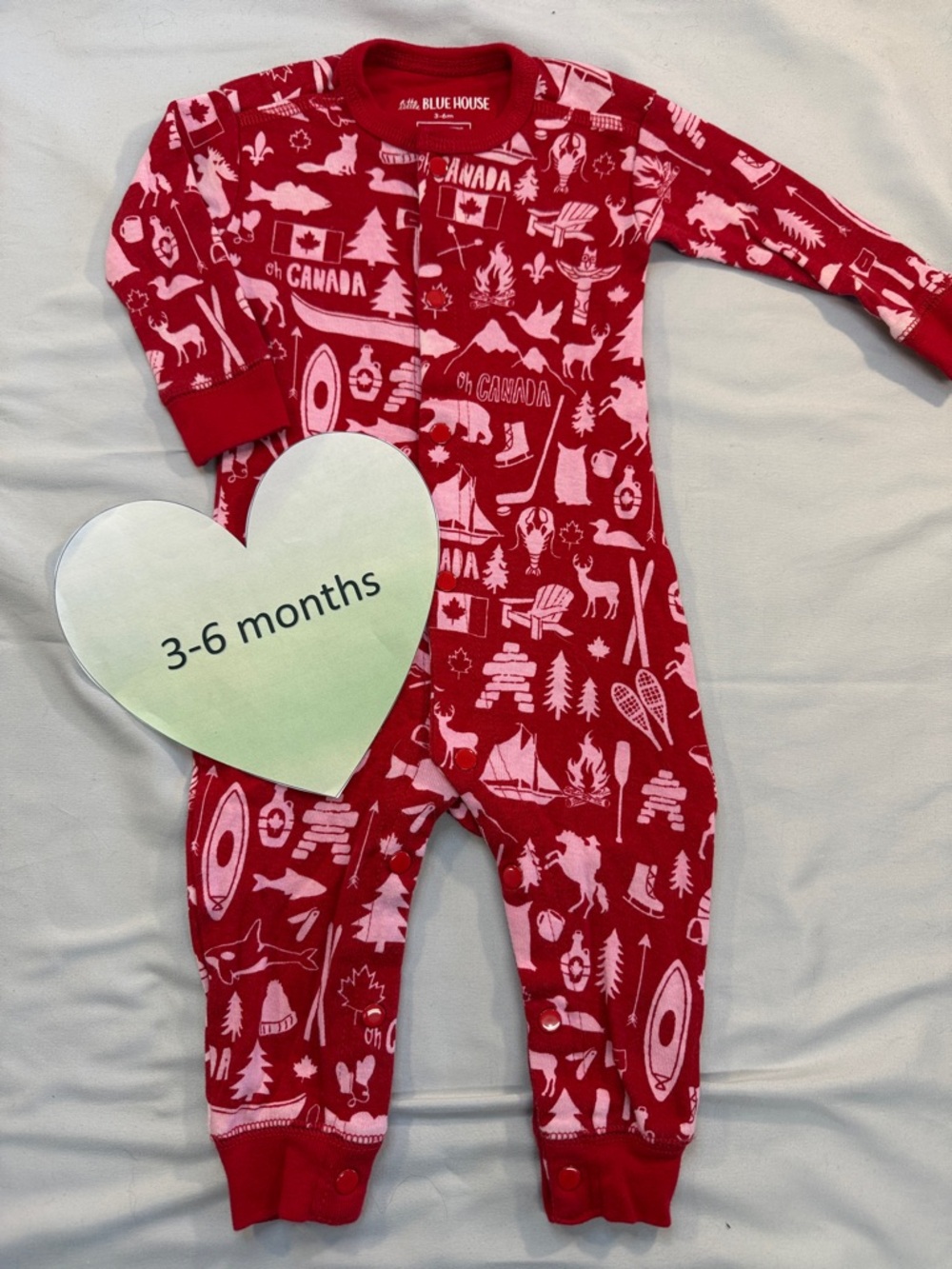 The Little Blue House - LIKE NEW - Canadian Themed Onesie Sleeper